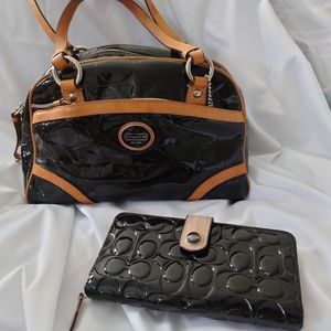 Pre-Loved Coach Peyton Satchel + Wallet